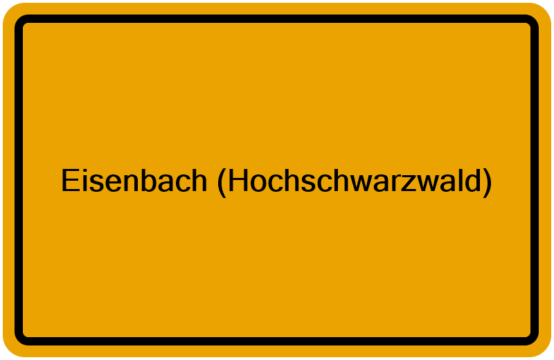 Handelsregisterauszug Eisenbach (Hochschwarzwald)